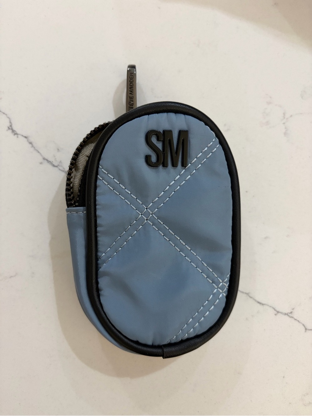 Steve Madden Quilted Light Blue Coin Pouch